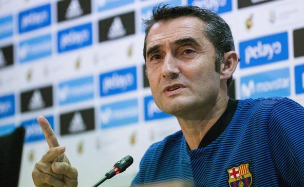 El entrenador del Barcelona, Ernesto Valverde.