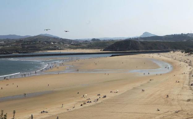Vista de la playa de la Concha, Suances