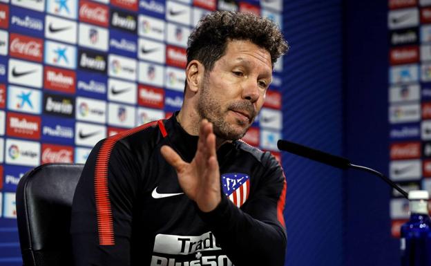 Diego Simeone, en rueda de prensa. /Efe