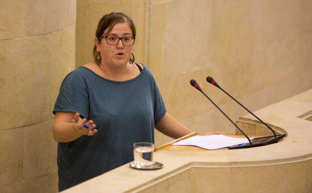 La portavoz de Podemos en el Parlamento cántabro, Verónica Ordóñez./Celedonio Martínez