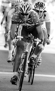 Thor Hushovd, en la meta de León. / EFE/