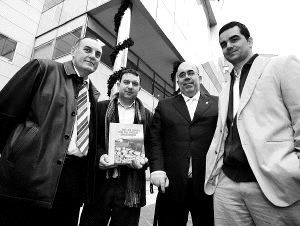 Manuel Quintanal (izq.), Ramón Villegas, Jesús Oria y Manuel Bahíllo. / CELEDONIO/