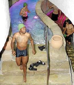 Tchité, en una de las zonas de hidroterapia. / DM/