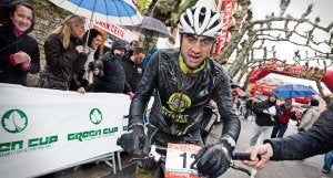 Joseba Albizu, de Azpeitia, fue el ganador de la marcha de mountain bike, con un tiempo de 7 horas, 20 minutos y 47 segundos. :: JAVER ROSENDO/