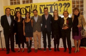 Alberto Lantero, Memi Escárzaga, María Lemes, Roberto Sáez, David Alonso, Patricia Alonso, Mª Antonia Fernández Diego y Dolores Sáez./