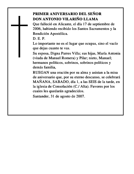 DON ANTONIO VILARIÑO LLAMA