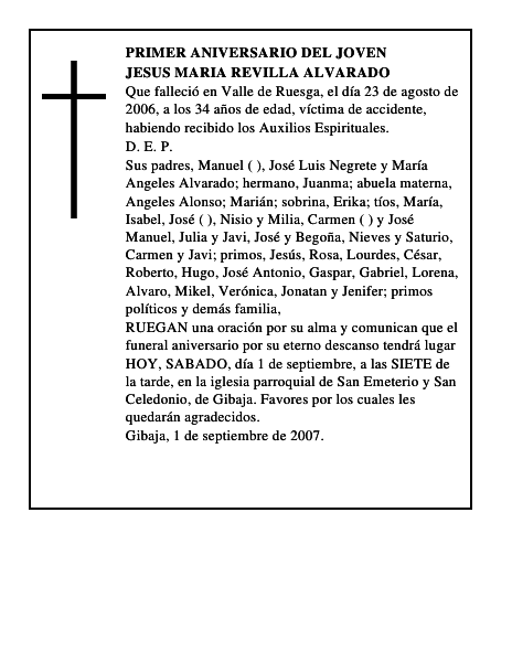 JESUS MARIA REVILLA ALVARADO