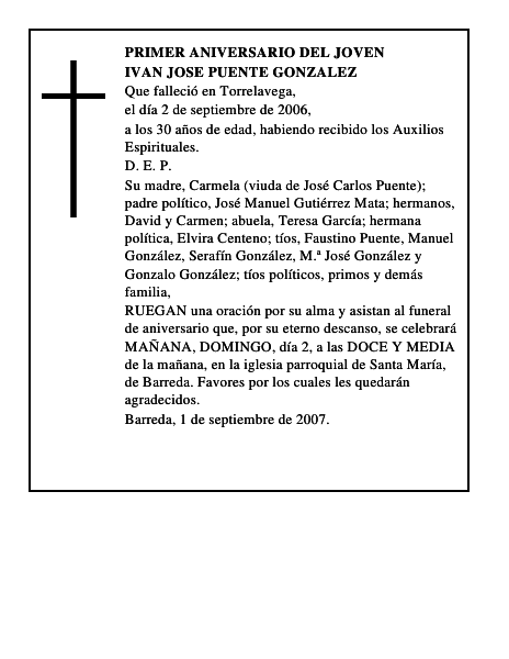 IVAN JOSE PUENTE GONZALEZ