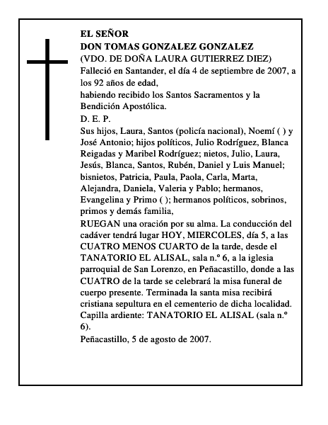 DON TOMAS GONZALEZ GONZALEZ
