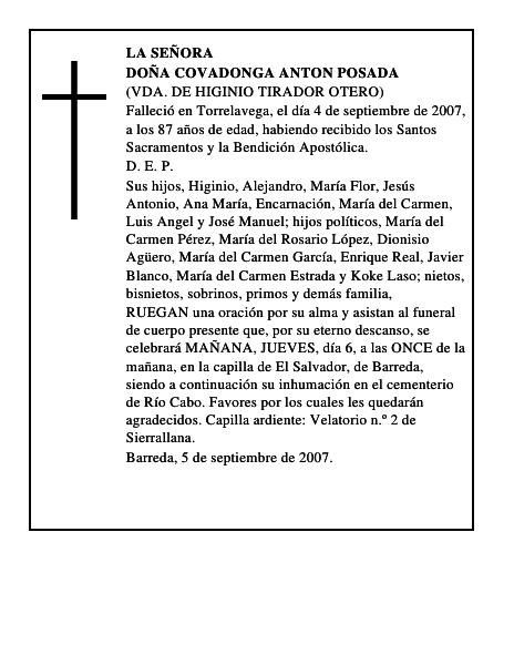 DOÑA COVADONGA ANTON POSADA