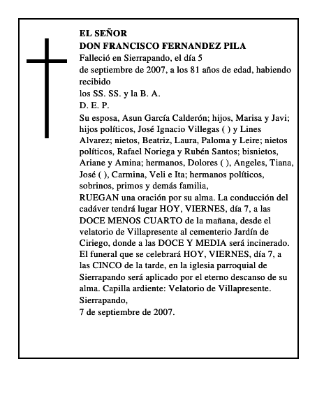 DON FRANCISCO FERNANDEZ PILA