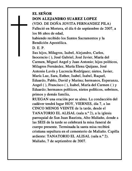 DON ALEJANDRO SUAREZ LOPEZ
