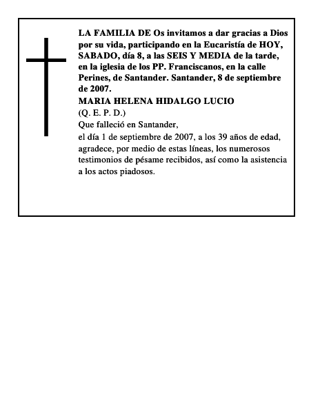 MARIA HELENA HIDALGO LUCIO