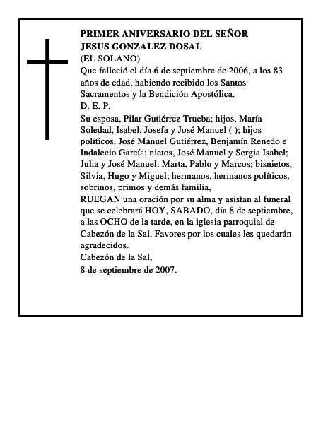 JESUS GONZALEZ DOSAL