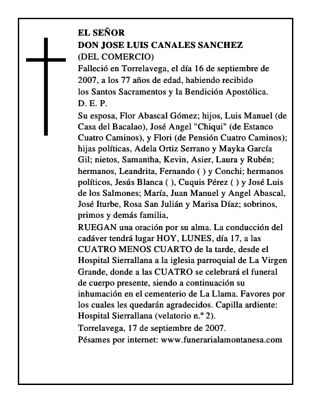 DON JOSE LUIS CANALES SANCHEZ