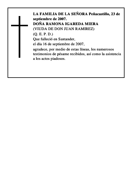 DOÑA RAMONA IGAREDA MIERA