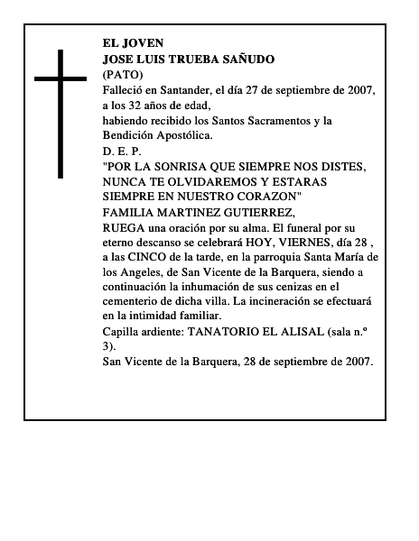 JOSE LUIS TRUEBA SAÑUDO