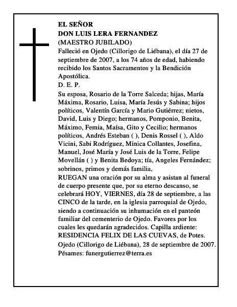 DON LUIS LERA FERNANDEZ
