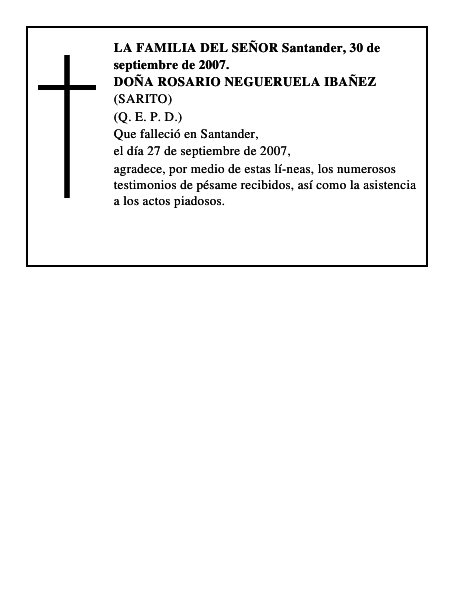 DOÑA ROSARIO NEGUERUELA IBAÑEZ