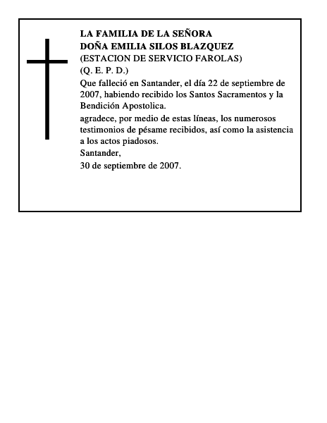 DOÑA EMILIA SILOS BLAZQUEZ