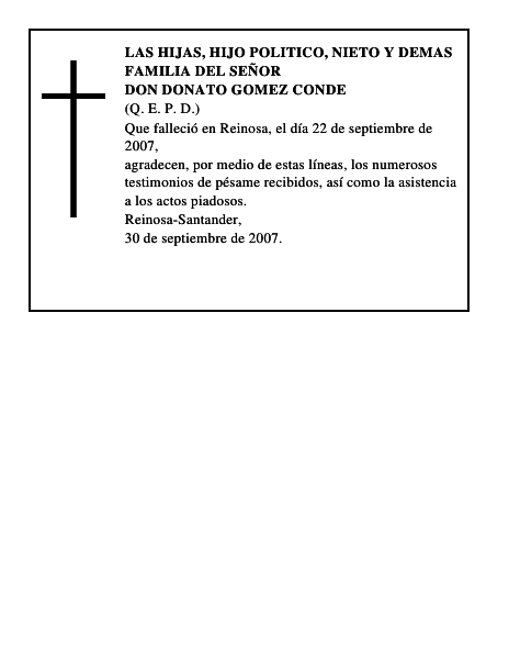 DON DONATO GOMEZ CONDE