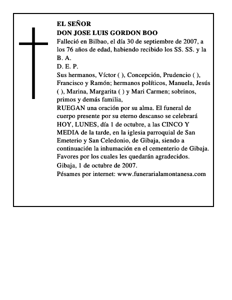 DON JOSE LUIS GORDON BOO