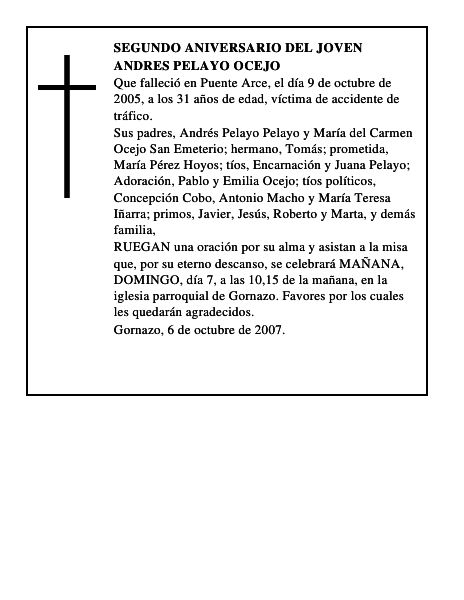 ANDRES PELAYO OCEJO