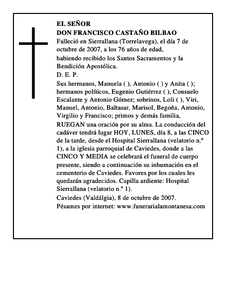 DON FRANCISCO CASTAÑO BILBAO