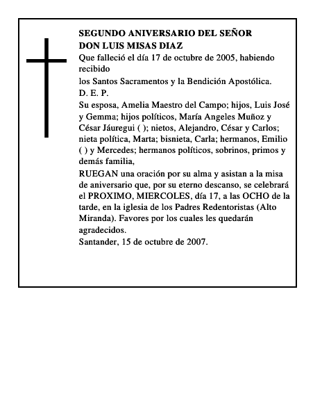 DON LUIS MISAS DIAZ