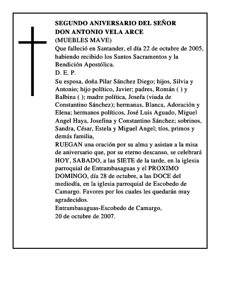 DON ANTONIO VELA ARCE