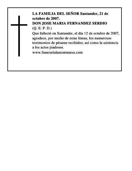 DON JOSE MARIA FERNANDEZ SERDIO
