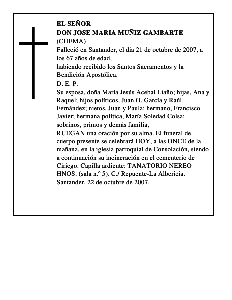 DON JOSE MARIA MUÑIZ GAMBARTE