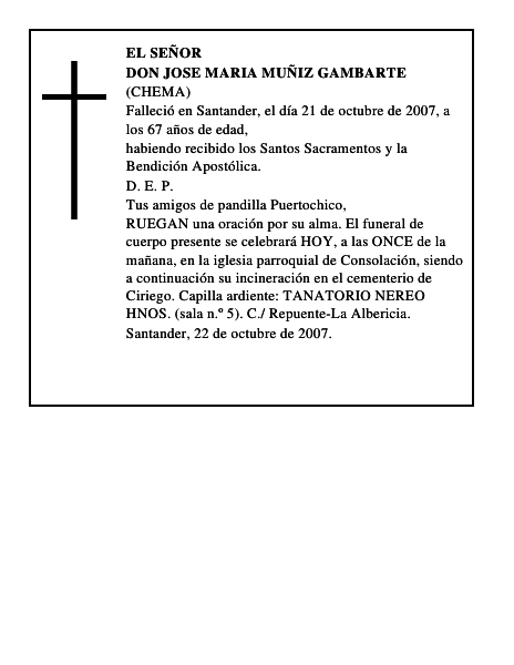 DON JOSE MARIA MUÑIZ GAMBARTE