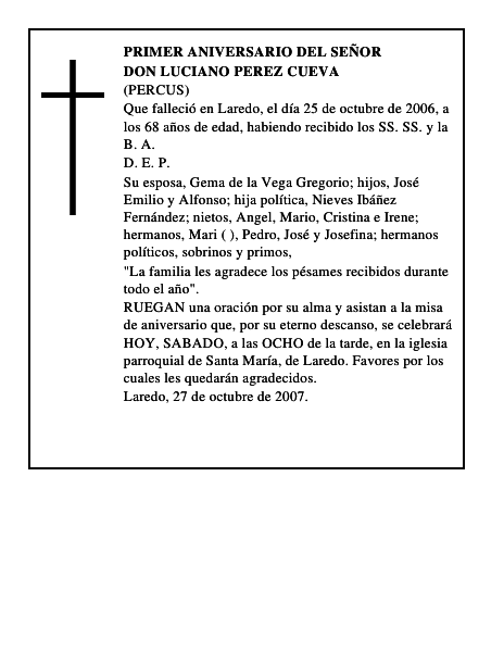 DON LUCIANO PEREZ CUEVA
