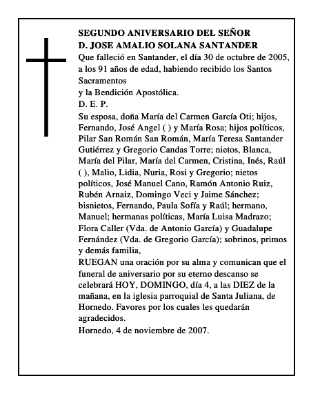 D. JOSE AMALIO SOLANA SANTANDER