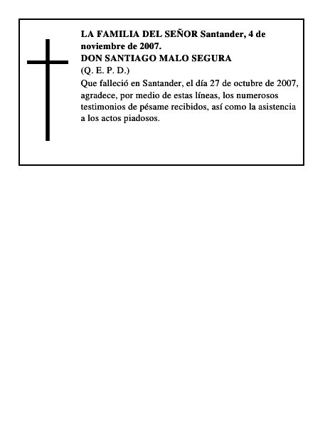DON SANTIAGO MALO SEGURA