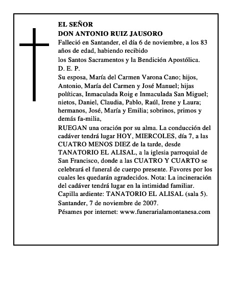 DON ANTONIO RUIZ JAUSORO