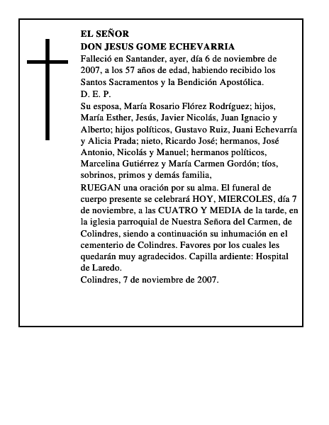 DON JESUS GOME ECHEVARRIA