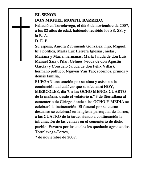 DON MIGUEL MONFIL BARREDA