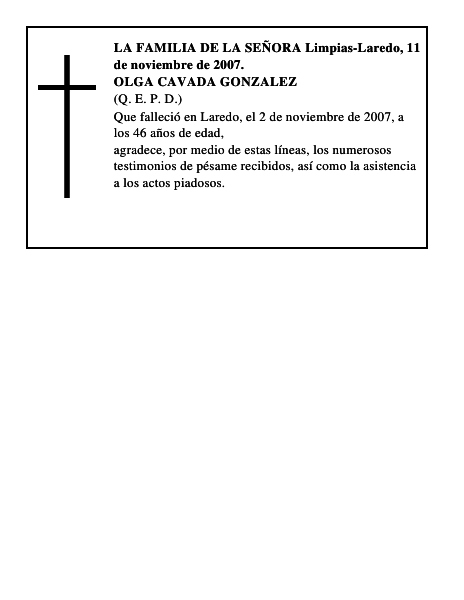 OLGA CAVADA GONZALEZ