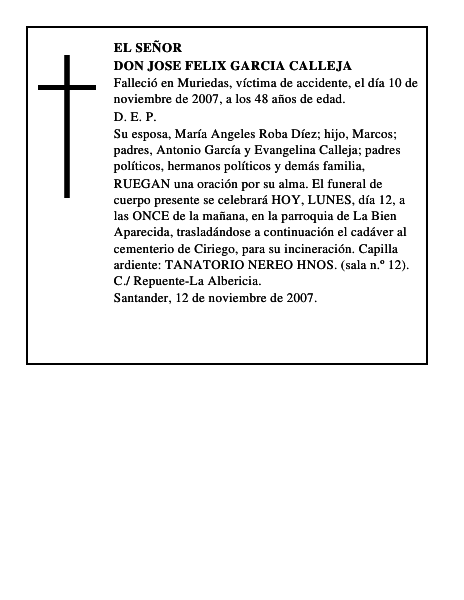 DON JOSE FELIX GARCIA CALLEJA