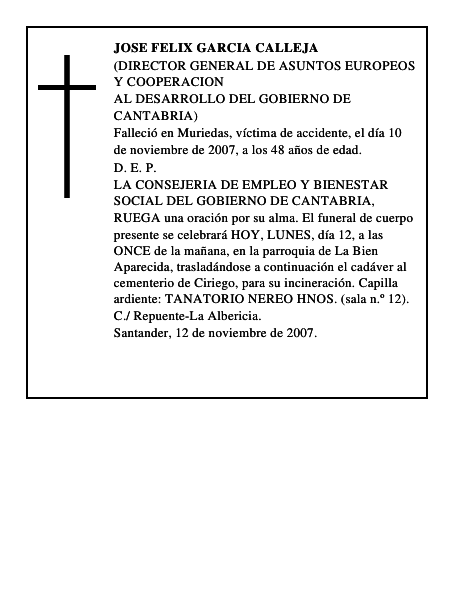 JOSE FELIX GARCIA CALLEJA