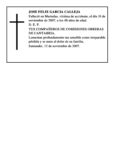 JOSE FELIX GARCIA CALLEJA