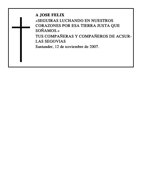 A JOSE FELIX