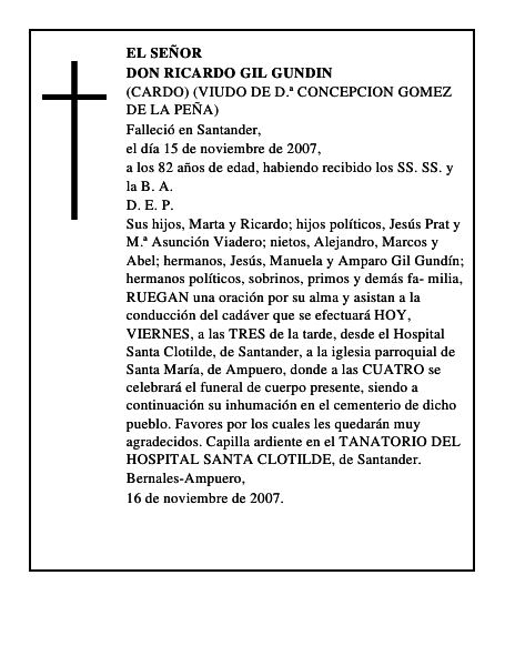 DON RICARDO GIL GUNDIN