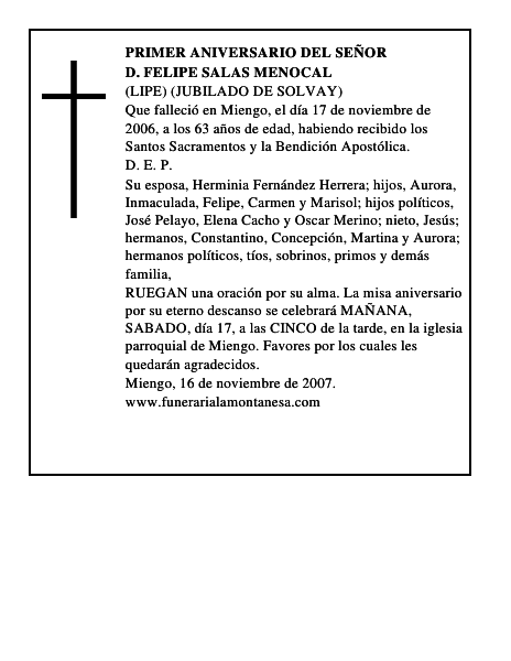 D. FELIPE SALAS MENOCAL