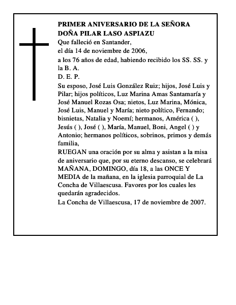 DOÑA PILAR LASO ASPIAZU