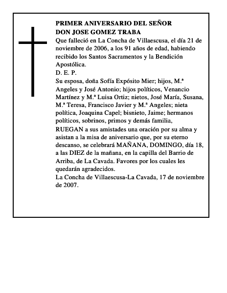 DON JOSE GOMEZ TRABA