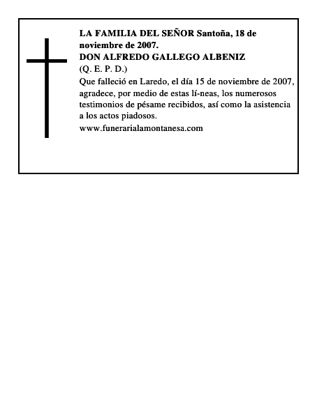 DON ALFREDO GALLEGO ALBENIZ