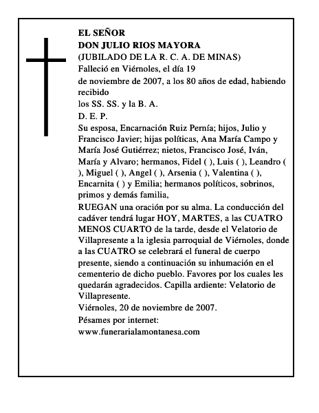 DON JULIO RIOS MAYORA
